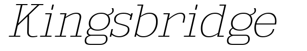 Kingsbridge font preview